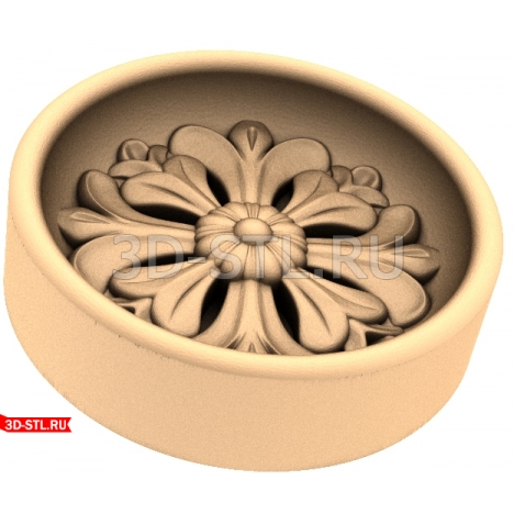 Backgammon Chip - 3D STL Model for CNC
