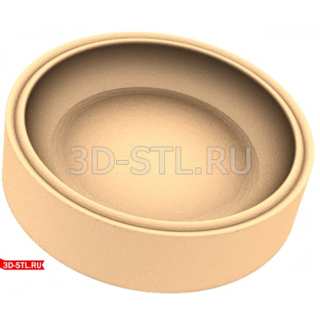 Backgammon Chip - 3D STL Model for CNC Machines