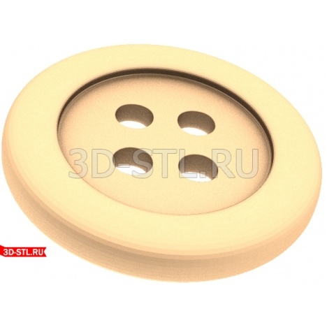 Backgammon Button Chip - 3D STL Model for CNC