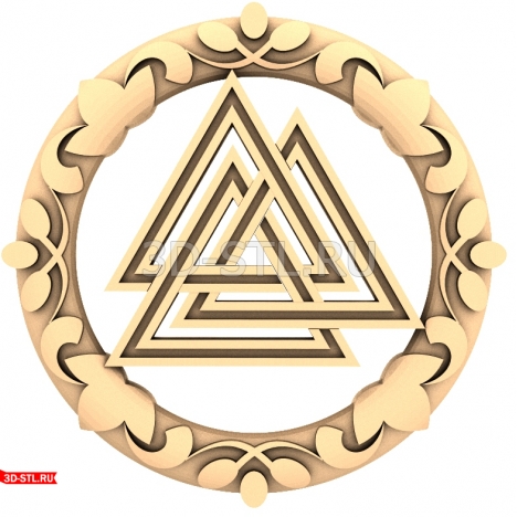Valknut Panel - 3D model for CNC
