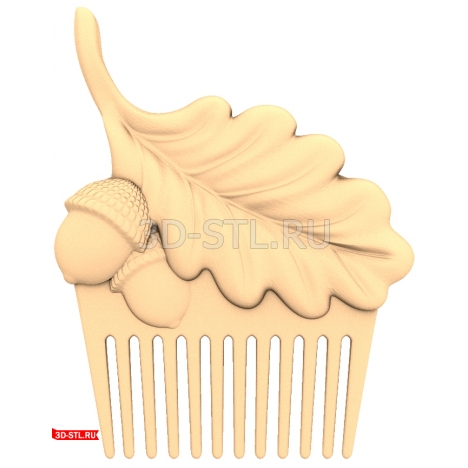 Oak Leaf Comb Panel - 3D model in STL format