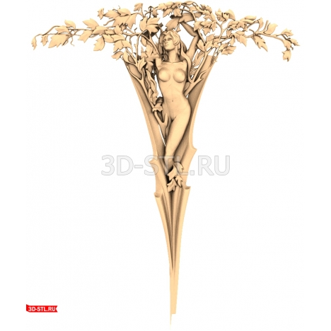 Erotic Girl Panel - 3D CNC model