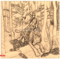 Panel "Ivan Tsarevich and the Gray Wolf"