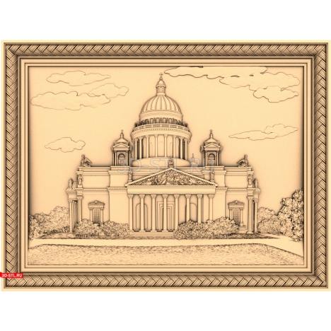 St Isaac's Cathedral panel - 3D STL model for CNC