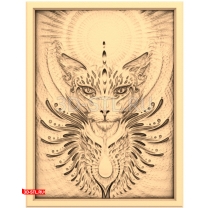 Panel "Cat" engraving