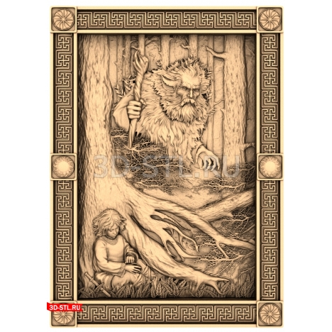 Leshy Panel - 3D model in STL format for CNC