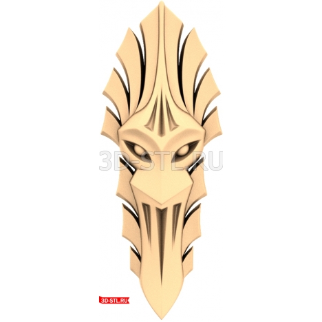African Mask - 3D model for CNC