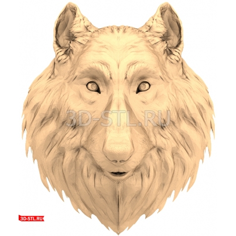 Dog head - 3D model for CNC