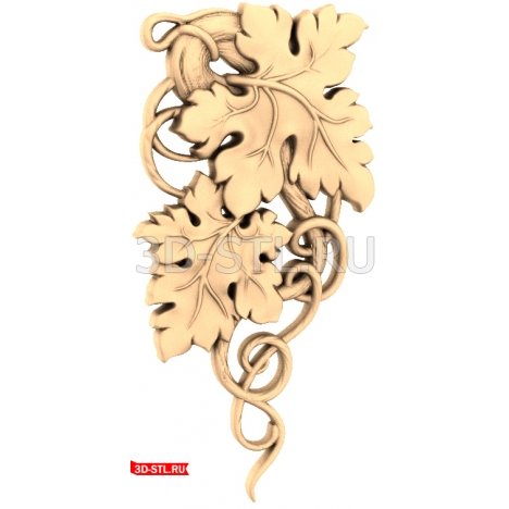 Grape Leaves STL Model for CNC