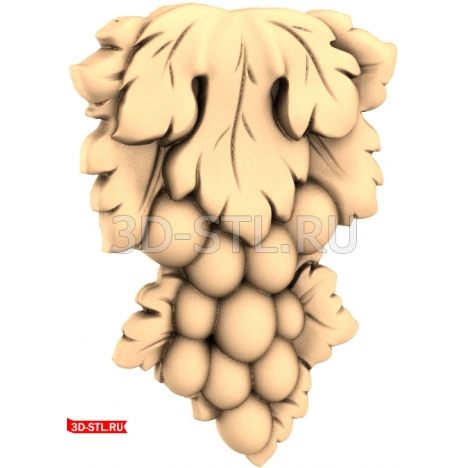 Bunch of grapes - STL model for CNC