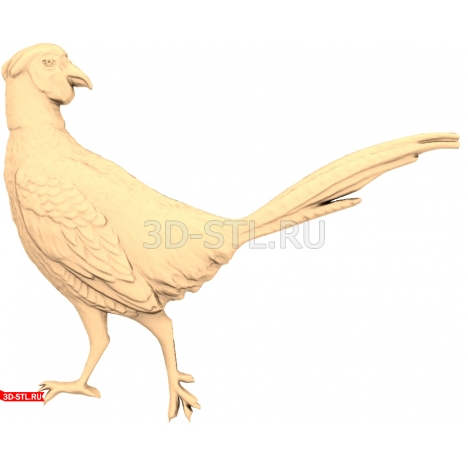3D model of a chicken in STL format for CNC