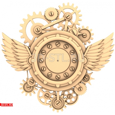 Gear Clock | STL - 3D model for CNC