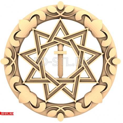 Race Symbol Panel - 3D STL model for CNC