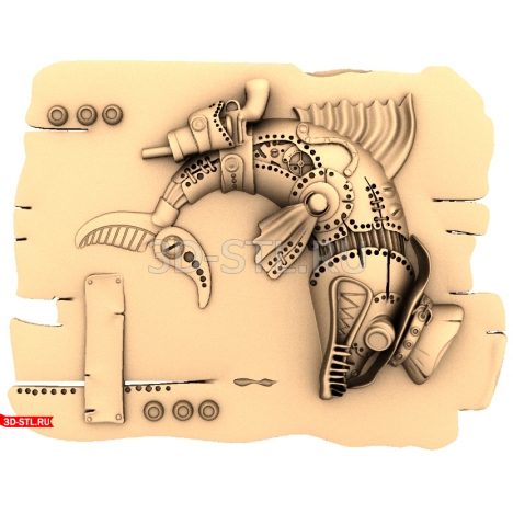 3D STL Model of a Pike Sign for CNC