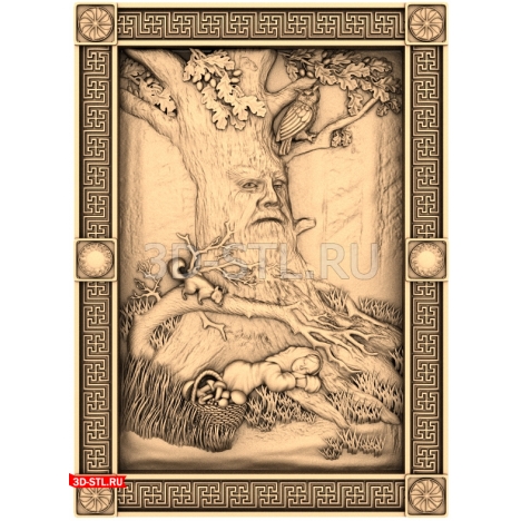 Framed 3D CNC panel 