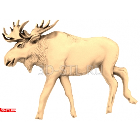 3D model of a moose in STL format for CNC