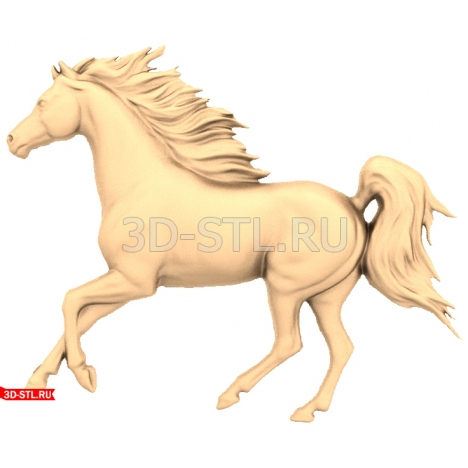 3D horse model in STL format for CNC