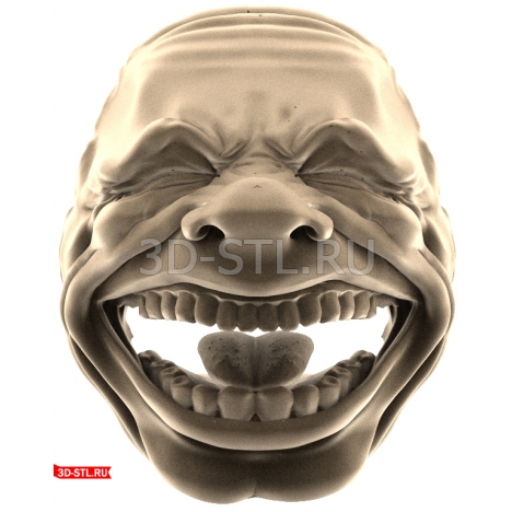 Mask - 3D STL model for CNC router