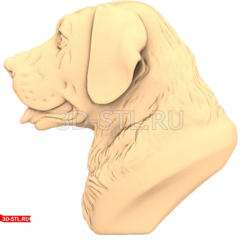 3D model of a Labrador dog in STL format for milling