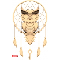 Dreamcatcher Owl Characters | STL - 3D model for CNC