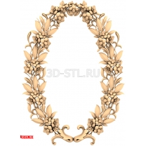 Flower Frame | STL - 3D model for CNC