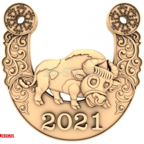 New Year 2021 "Bull #29" | STL - 3D model for CNC