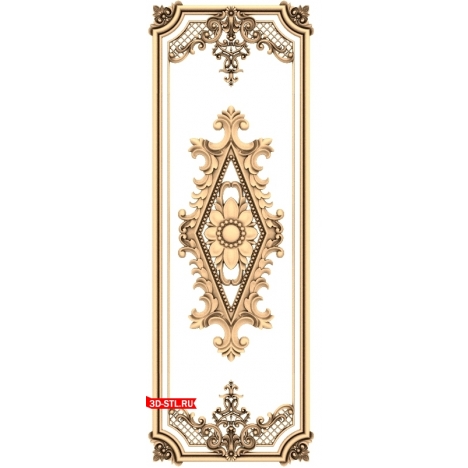 3D model of the Victorian Grace door for CNC in STL format