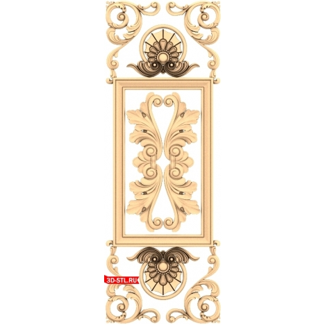 STL model of the Aristocratic Elegy door for CNC