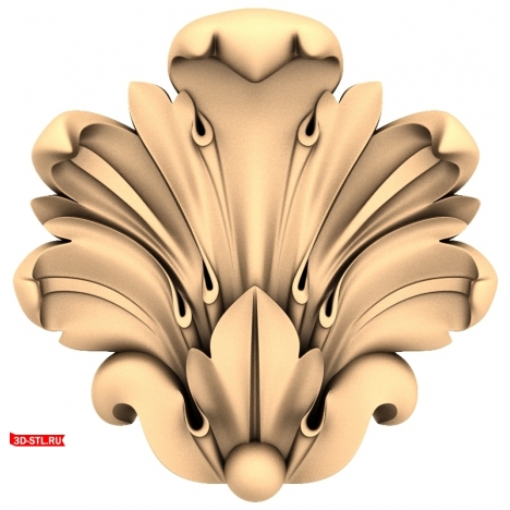 3D model of decorative elements for CNC - Elegant carved element