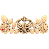 Elegant decor of roses and leaves