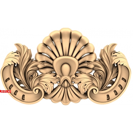 Seashell Decor - 3D STL model for CNC