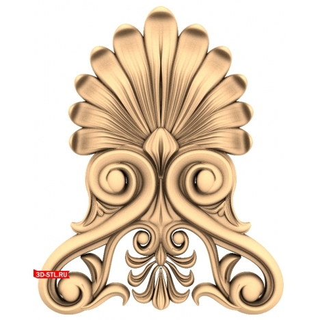 Petal Ornament - 3D STL Model for Milling