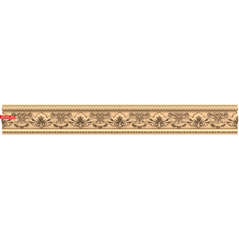 Acanthus Baguette Elegance 3D STL model for CNC