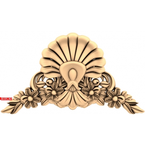 Elegant decor 3D model in STL format for CNC