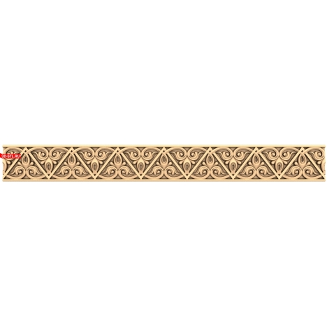 3D model of the Renaissance Whirlwind baguette in STL format for CNC