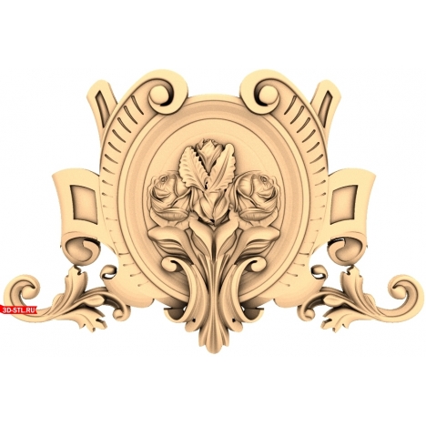 Rose Wreath Decor - 3D CNC Model