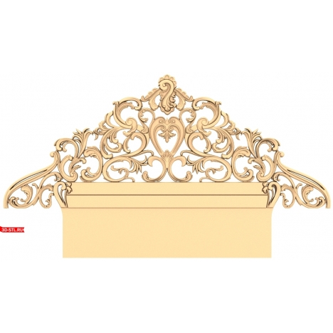 A bed headboard model with an exquisite ornament