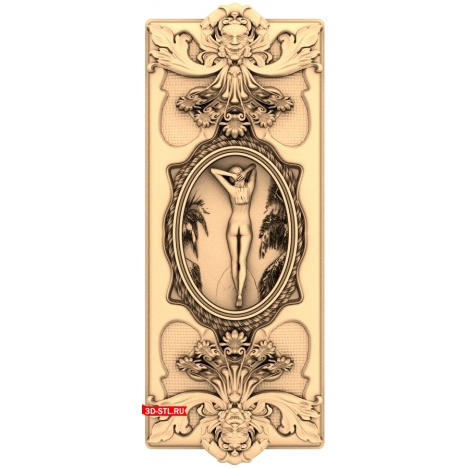 Backgammon Naked Girl - 3D model for CNC