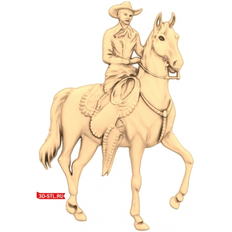 Horseman Panel - 3D model for CNC