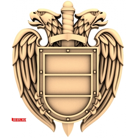 The FSO Coat of Arms Panel - 3D STL model for CNC machine