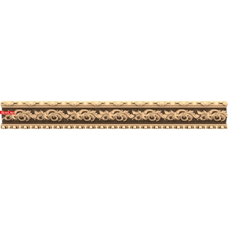 Floral Symphony baguette 3D model for CNC