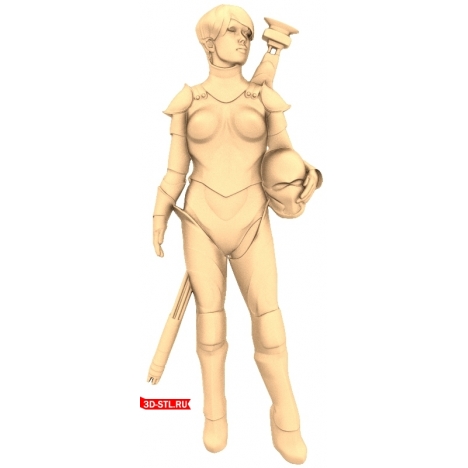 The Knight Girl Panel - 3D model in STL format for CNC