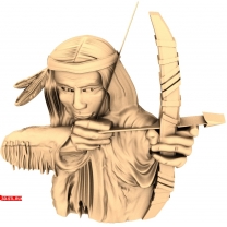Panel "Indian Archer"