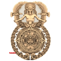 Panel "Indian with ornament"