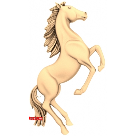 The Rearing Horse Panel is a 3D STL model for CNC.
