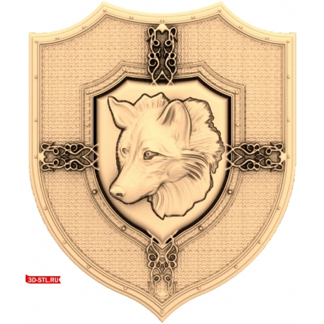Fox Panel - 3D STL model for milling