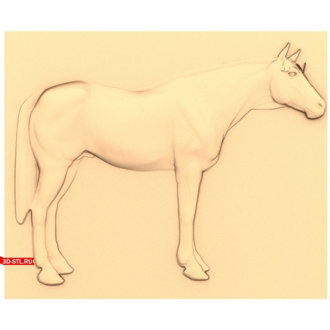 Horse Panel - 3D model for milling