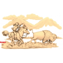 Panel "Bison Hunter"