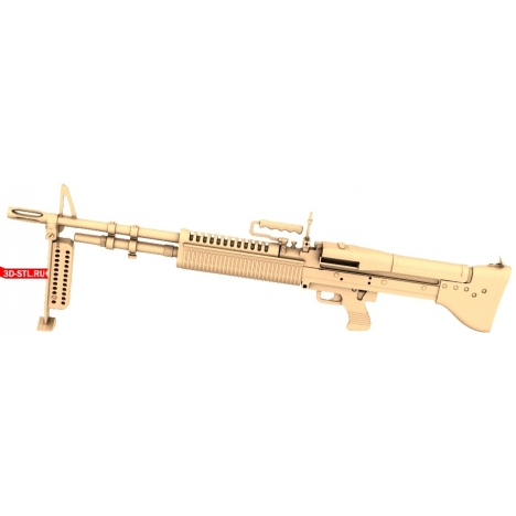 Machine Gun Panel - 3D model in STL format for CNC