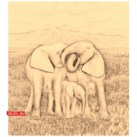Elephant Family Panel 